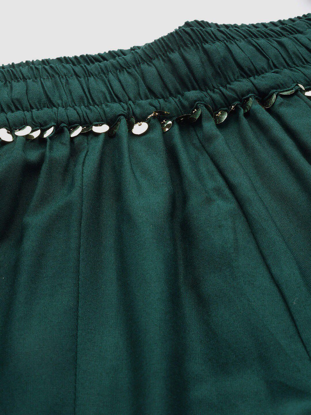 TAG 7 Women Flared Elasticated Ethnic Palazzos - Distacart