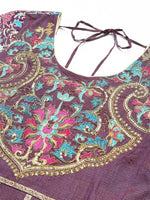 Thumbnail for AURELIA Purple & Gold Ethnic Motifs Printed Maxi Dress
