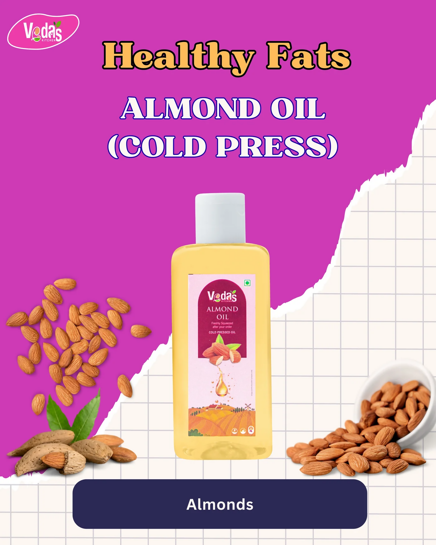 Vedas Kitchen Almond Oil - Dista