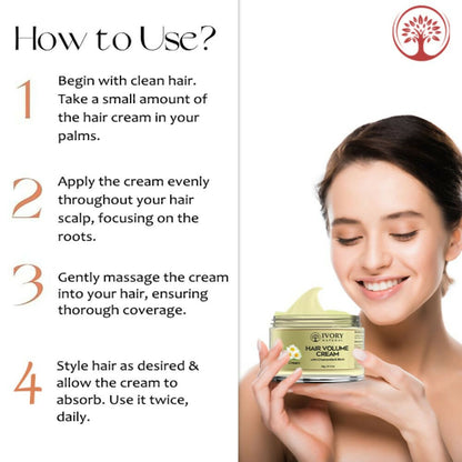 Ivory Natural Hair Volume Cream For Thicker, Fuller Looking Hair - Distacart