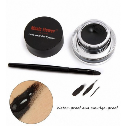 Music Flower Black Brown Smudge Proof Gel Eyeliner - Dista