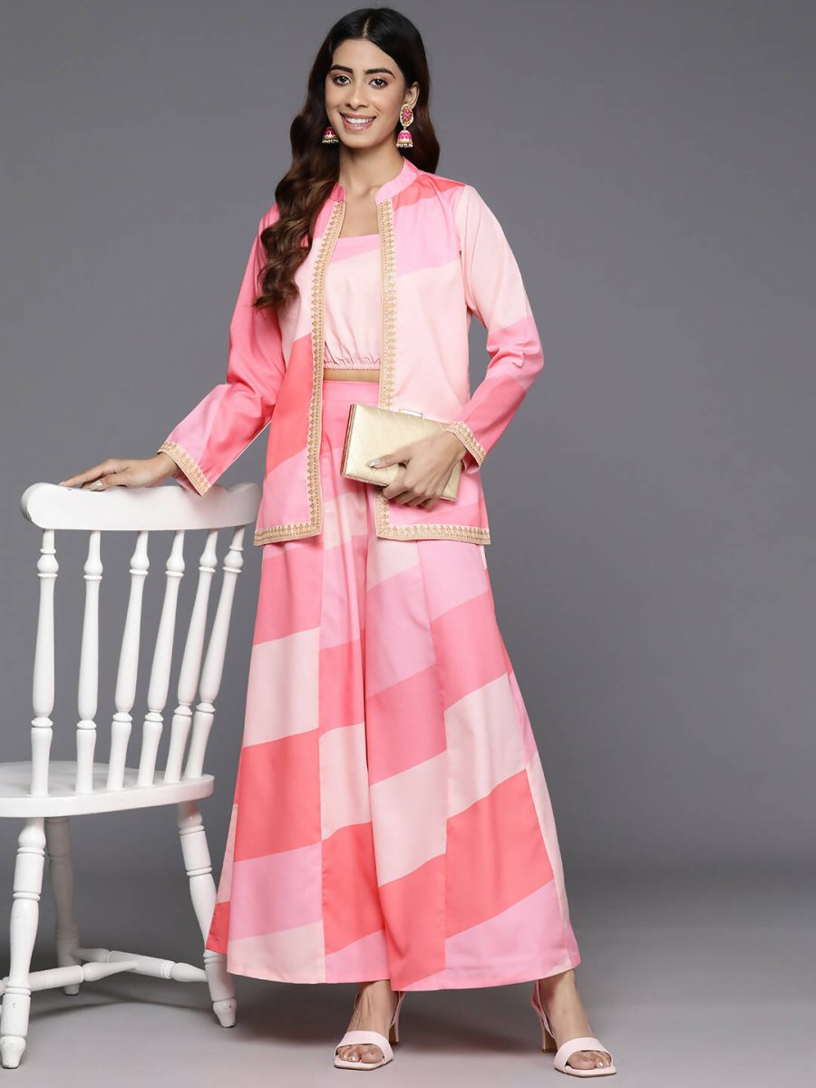 Ahalyaa Women's Traditional Wear Co-ods - Pink - Distacart