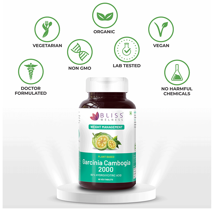 bliss welness weight management garcinia combogia 2000 veg tablet