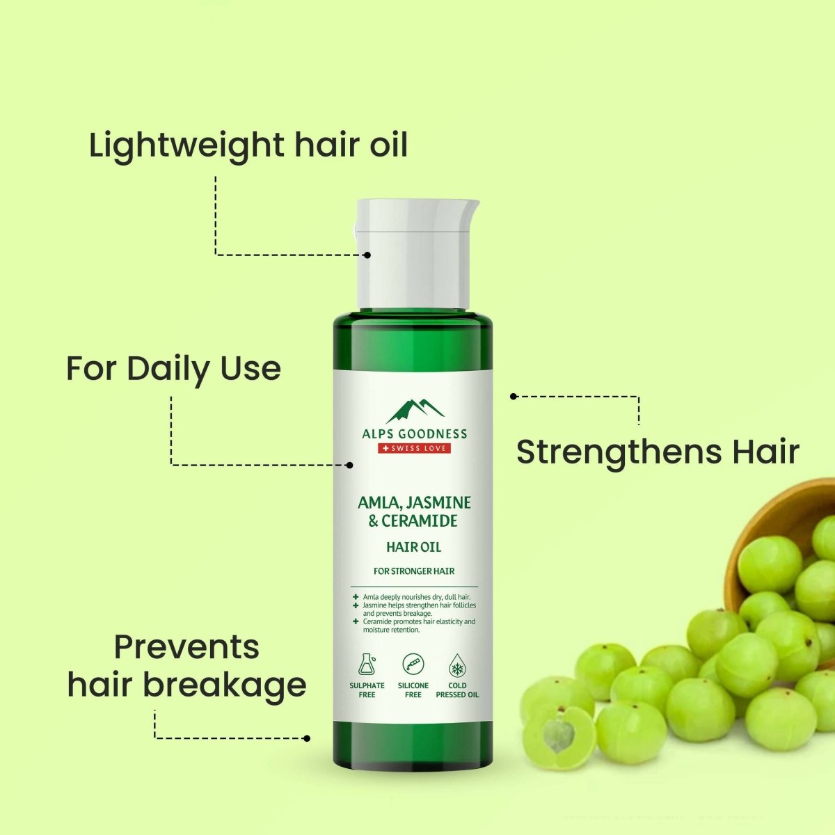 Alps Goodness Amla, Jasmine & Ceramide Hair Oil - Distacart