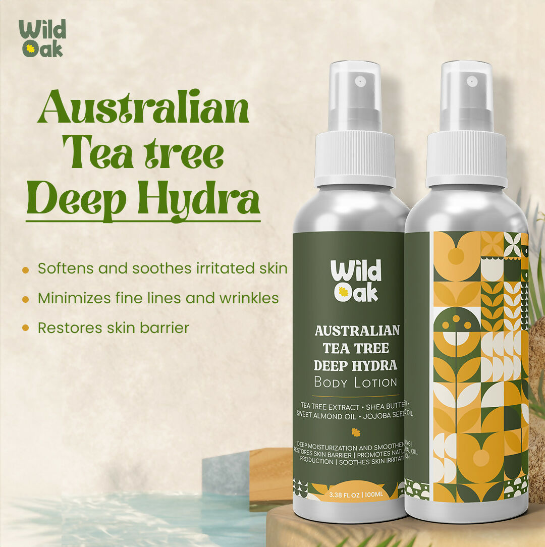 Wild Oak Shea Butter & Australian Tea Tree Body Lotion - Distacart