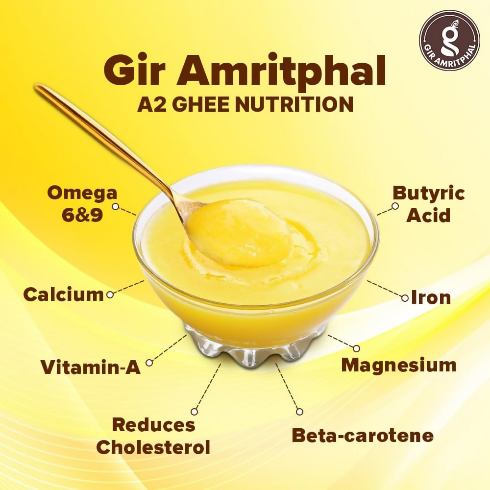 Giramritphal A2 Pure Desi Gir Cow Ghee Vedic Bilona Method - Distacart
