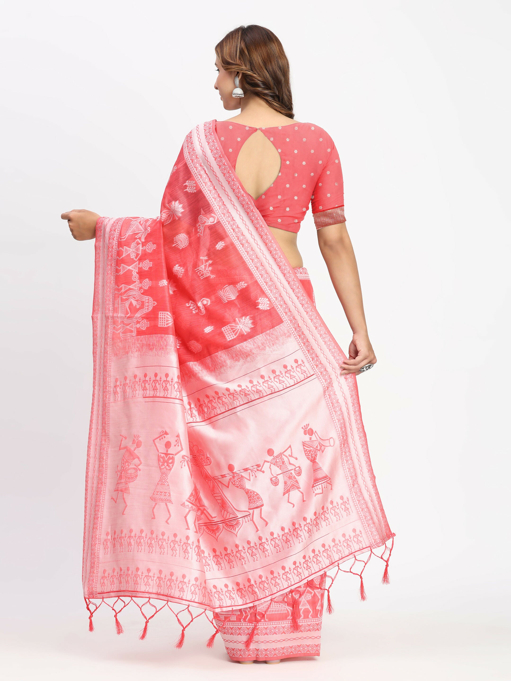 Astita Linen Cotton Sky Blue Saree
