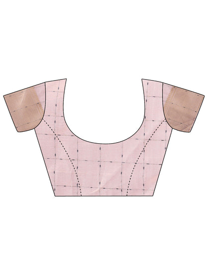 Shree Shyam Fashion Organza Peach Saree - Distacart