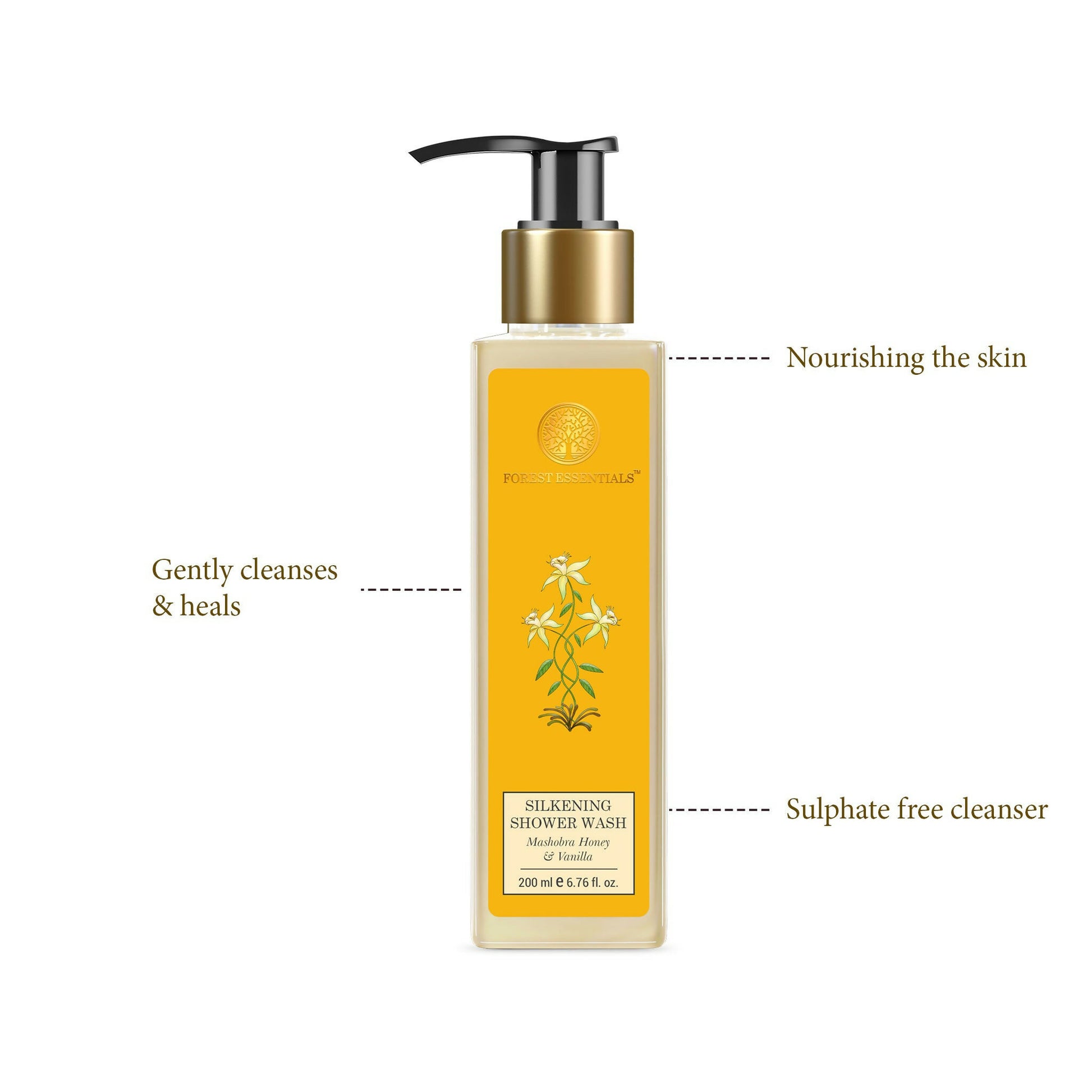 Forest Essentials Travel Size Silkening Shower Wash Mashobra Honey & Vanilla - Distacart