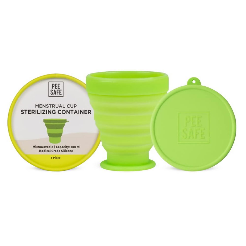Pee Safe Menstrual Cup Medium Size + Sterilizing Container + Menstrual Cup Wash - Dista