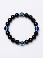 Thumbnail for NVR Black Evil Eye Adjustable Bracelet for Men & Women - Distacart