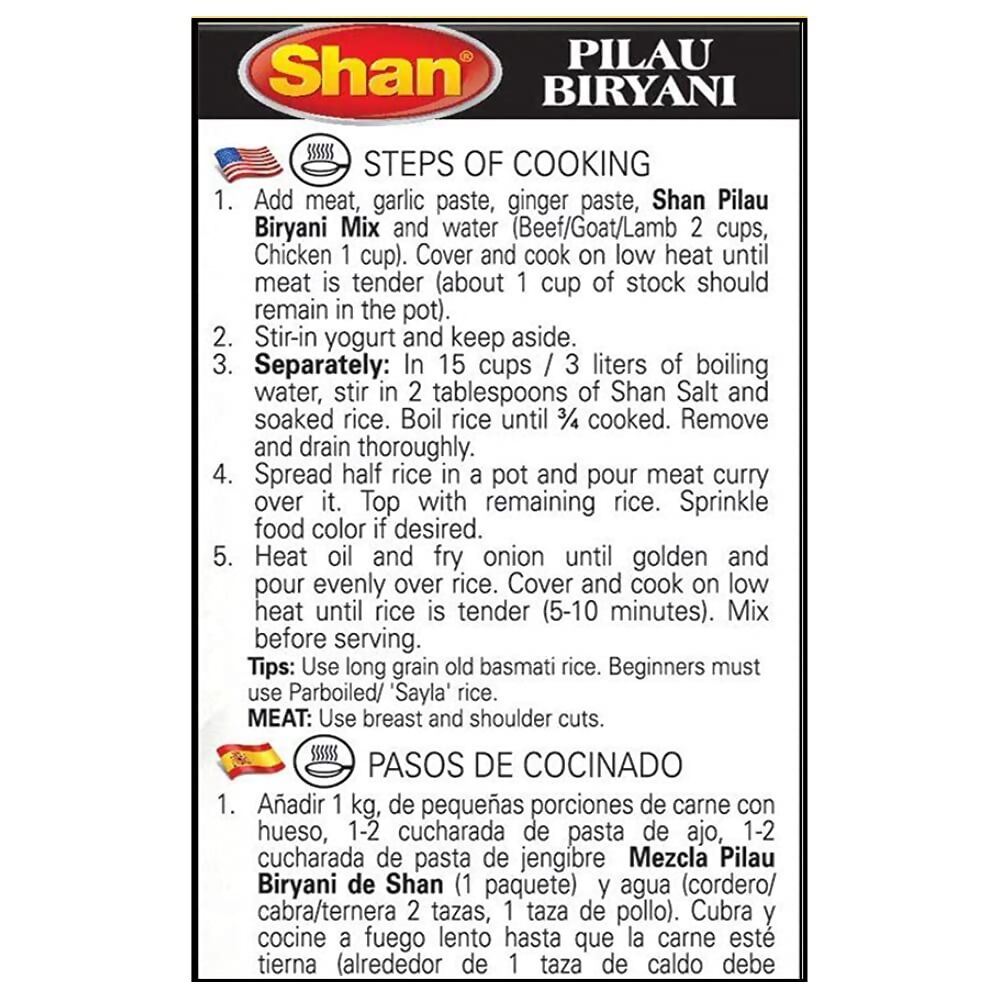 Shan Pilau Biryani Masala - Distacart