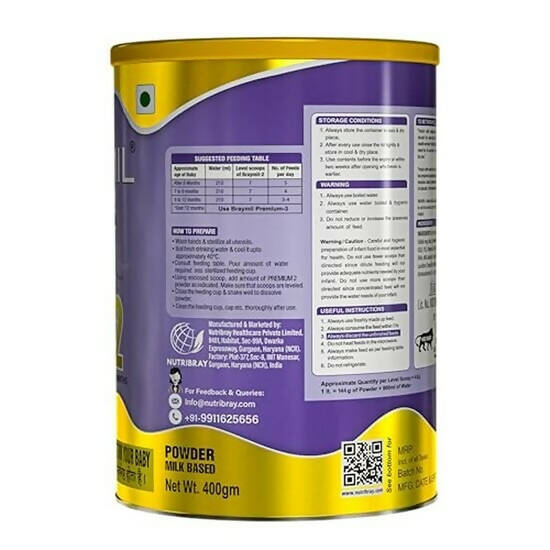 Braymil Premium 2 Follow Up Formula for 6-12 Months Powder - Distacart