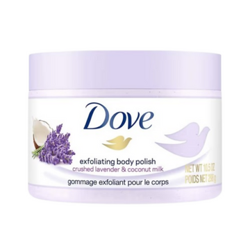 Dove Exfoliating Body Polish Scrub With Crushed Lavender And Coconut Milk - Distacart