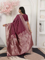 Thumbnail for Astita Lichi Silk Green Saree
