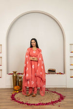 Thumbnail for Joban Fashion Pink Tie & Dye Cotton Suit Set - Distacart