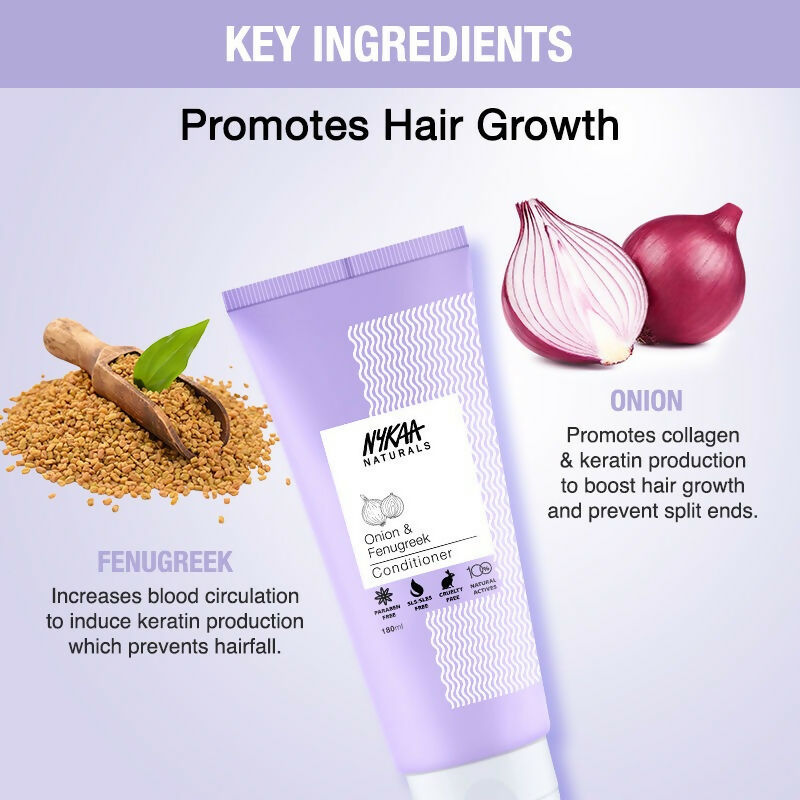 Nykaa Naturals Anti-Hair Fall -Free Conditioner With Onion & Fenugreek - Distacart