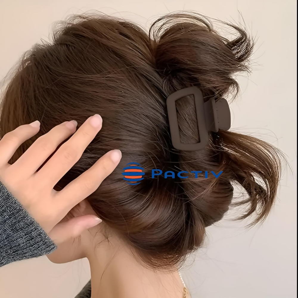 PACTIV Solid Color Matte Hollow Out Hair Claw Clips - Dista