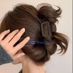 Thumbnail for PACTIV Solid Color Matte Hollow Out Hair Claw Clips - Dista
