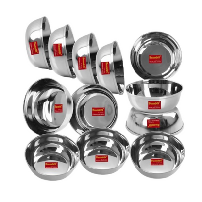 Sumeet Stainless Steel Heavy Gauge Bowl Wati Set - 200 ml - Dista