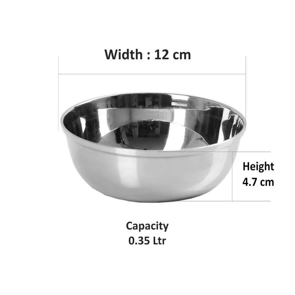 Sumeet Stainless Steel Solid Bowl Set - Dista