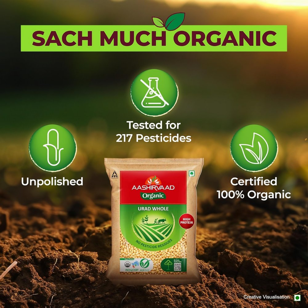 Aashirvaad Organic Urad Dal (Whole) - Distacart