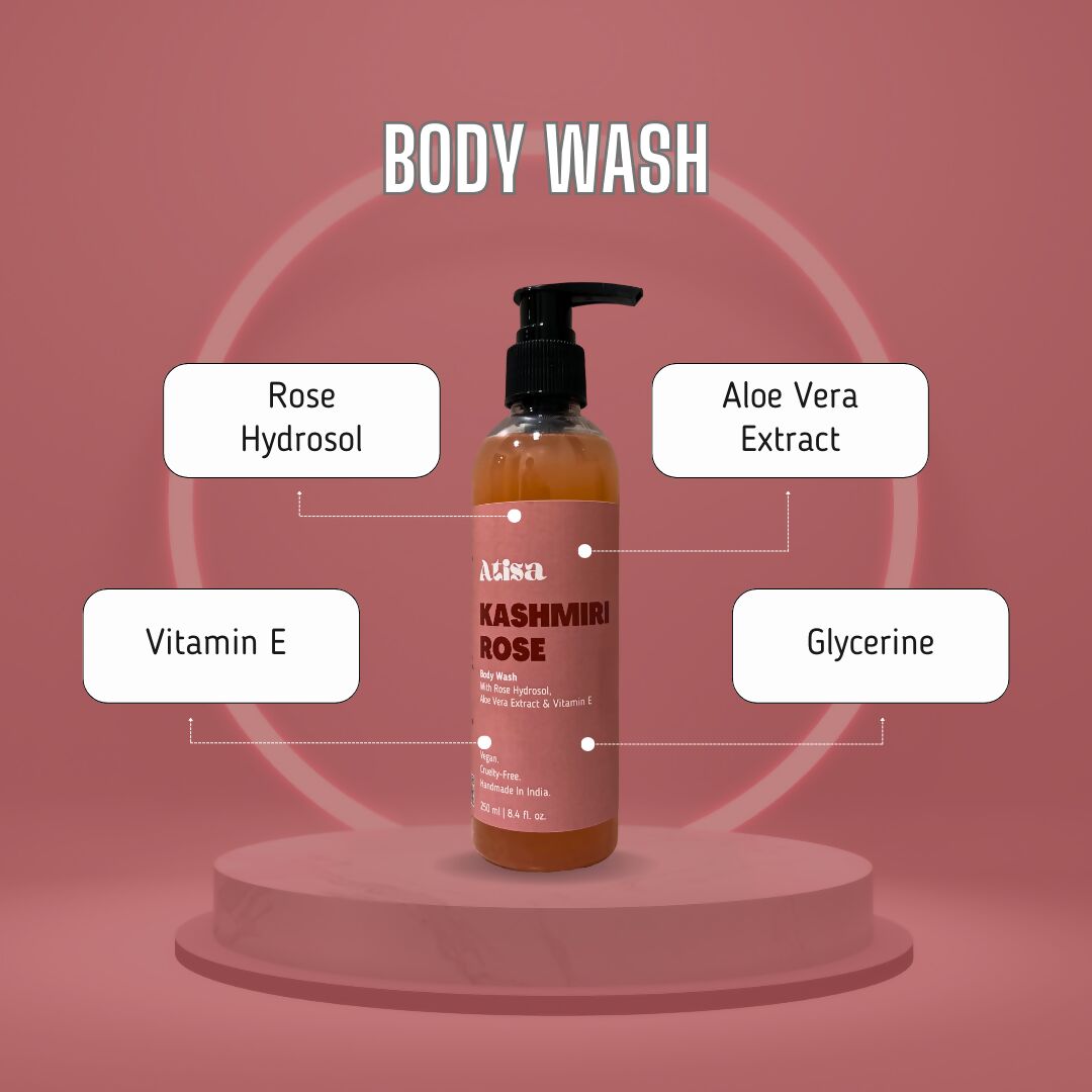 Atisa Kashmiri Rose Body Wash - Distacart