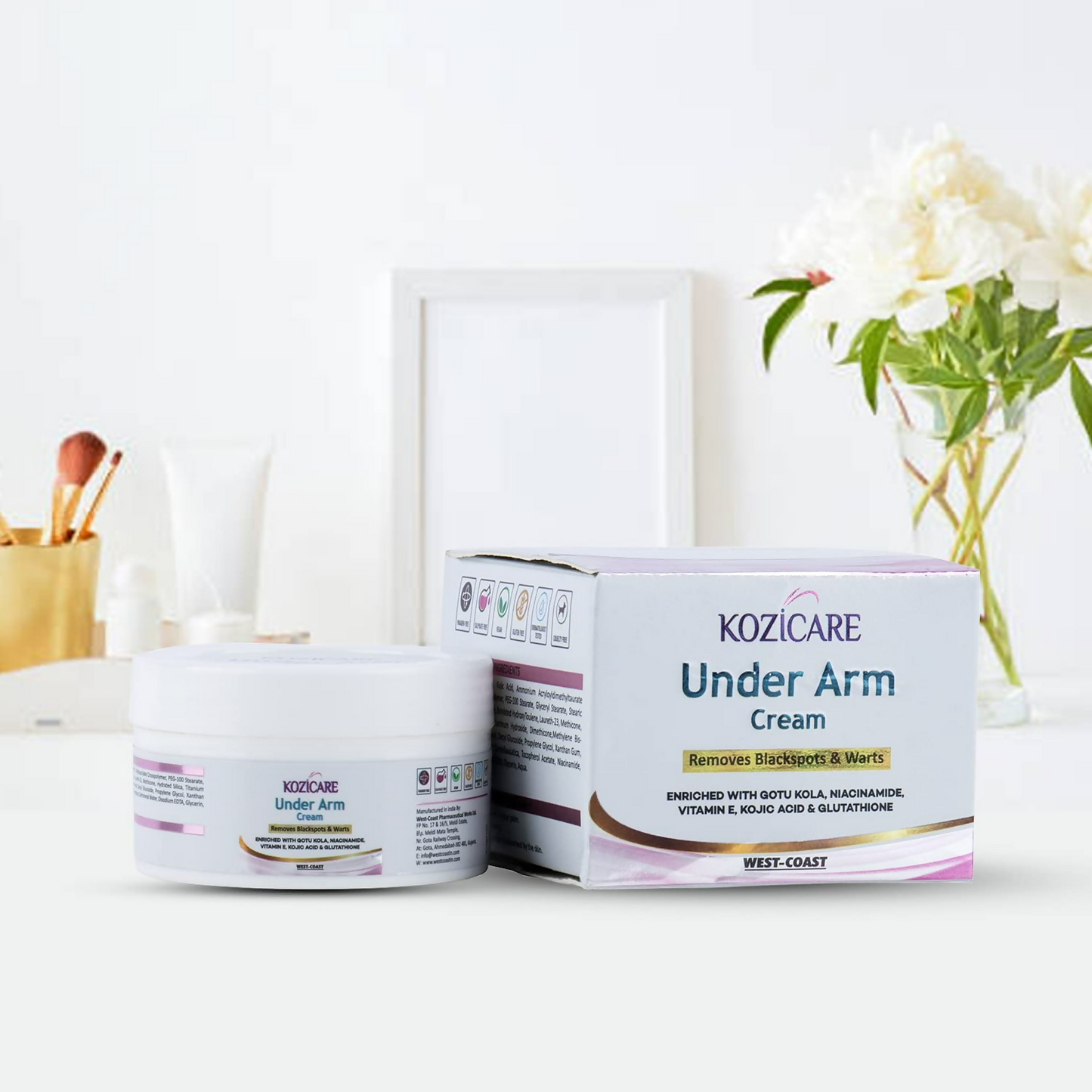 Healthvit Kozicare Under Arm Cream For Remove Black Spots & Warts - Distacart
