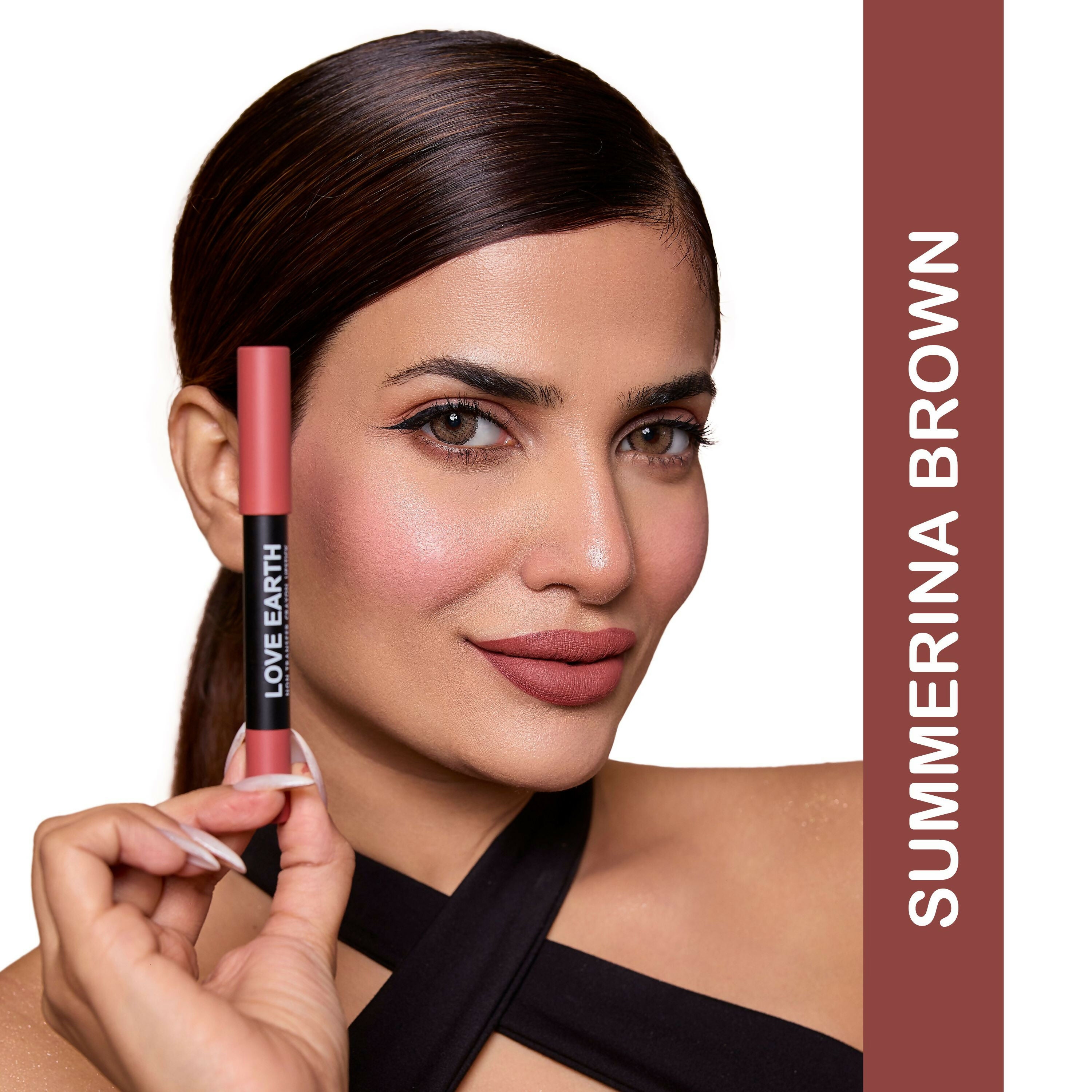 Love Earth Lip Crayon Non-Transfer Lipstick - Summerina Brown - Dista