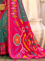Thumbnail for Shree Shyam Fashion Grey Pochampally Silk Saree - Distacart