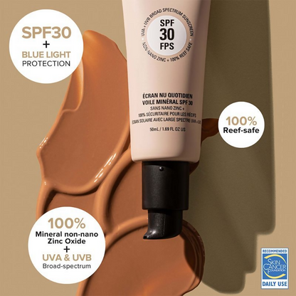 Nudestix Nudescreen Daily Mineral Veil SPF 30 Sunscreen - Warm - Distacart