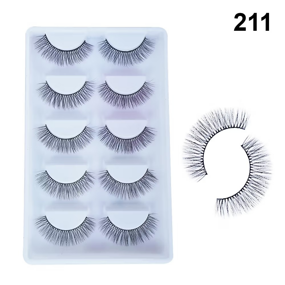 Bronson Professional Pair 6D Long & Natural False Eyelashes - 211 - Dista