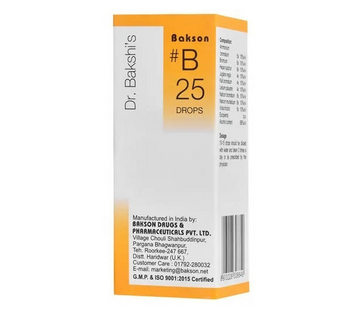 Bakson's Homeopathy B25 Drops - Distacart