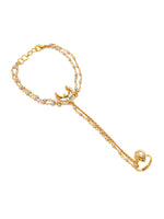 Thumbnail for Ruby Raang Gold Chand Kundan Haath Phool