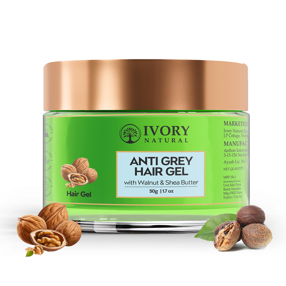 Ivory Natural Grey Gel For Hair Restore Natural Dark Shine And Luster - Distacart