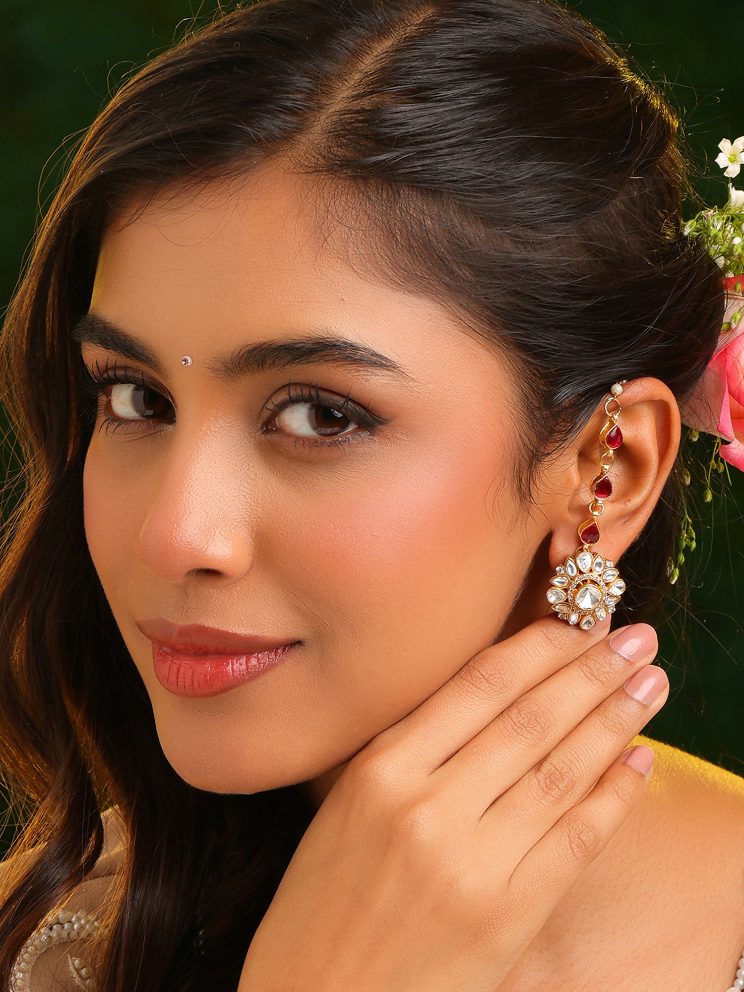 Ruby Raang Flower Earrings