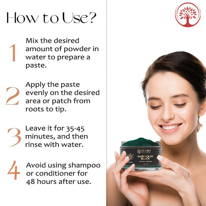 Ivory Natural Black Hair Color - Plant-Based Natural Hair Color - Both For Men Women - Distacart