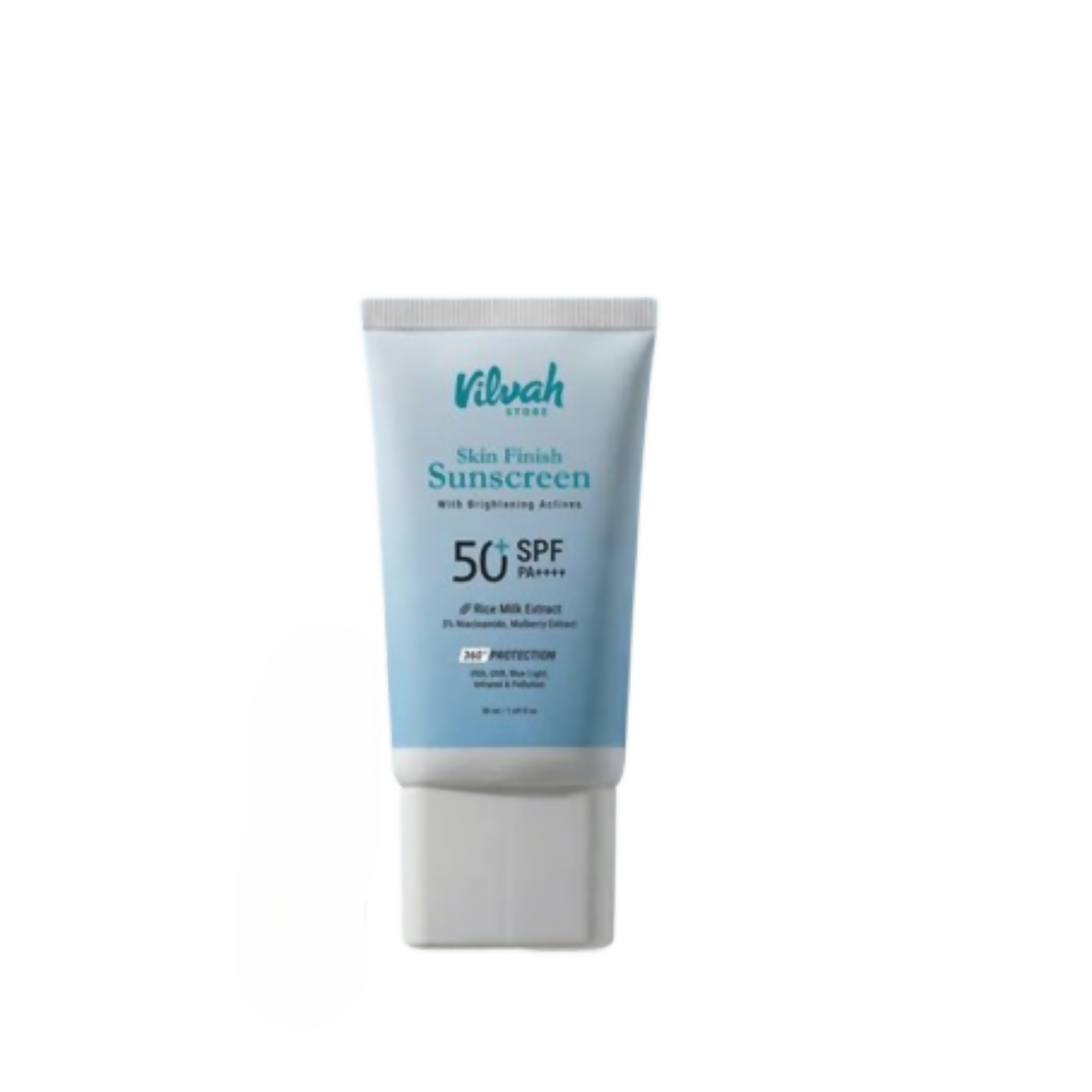 Vilvah Store Skin Finish Sunscreen SPF 50 PA++++ - Distacart