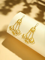 Thumbnail for Nuyug 18k Golden Ring Pearl Drops Anti Tarnish Earrings