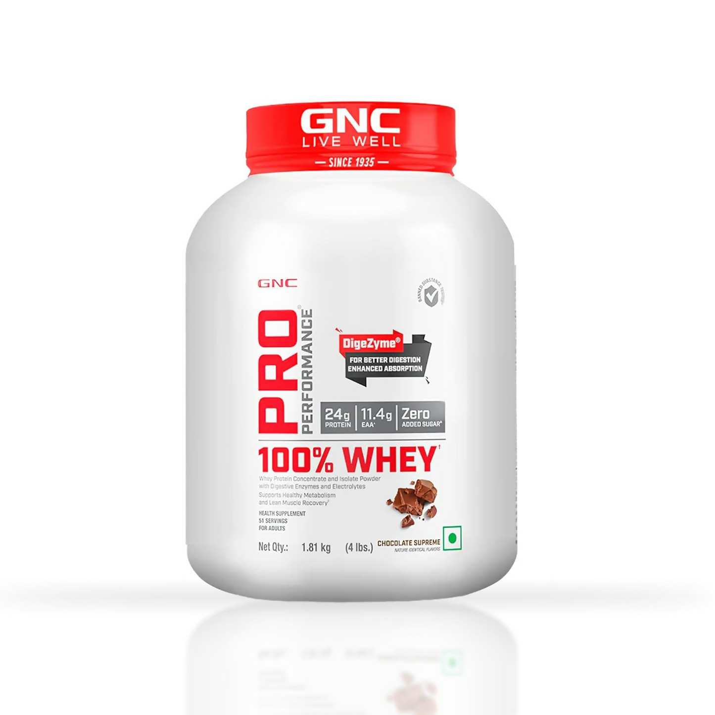 GNC Pro Performance 100% Whey Protein Muscle Growth Chocolate Supreme - Distacart