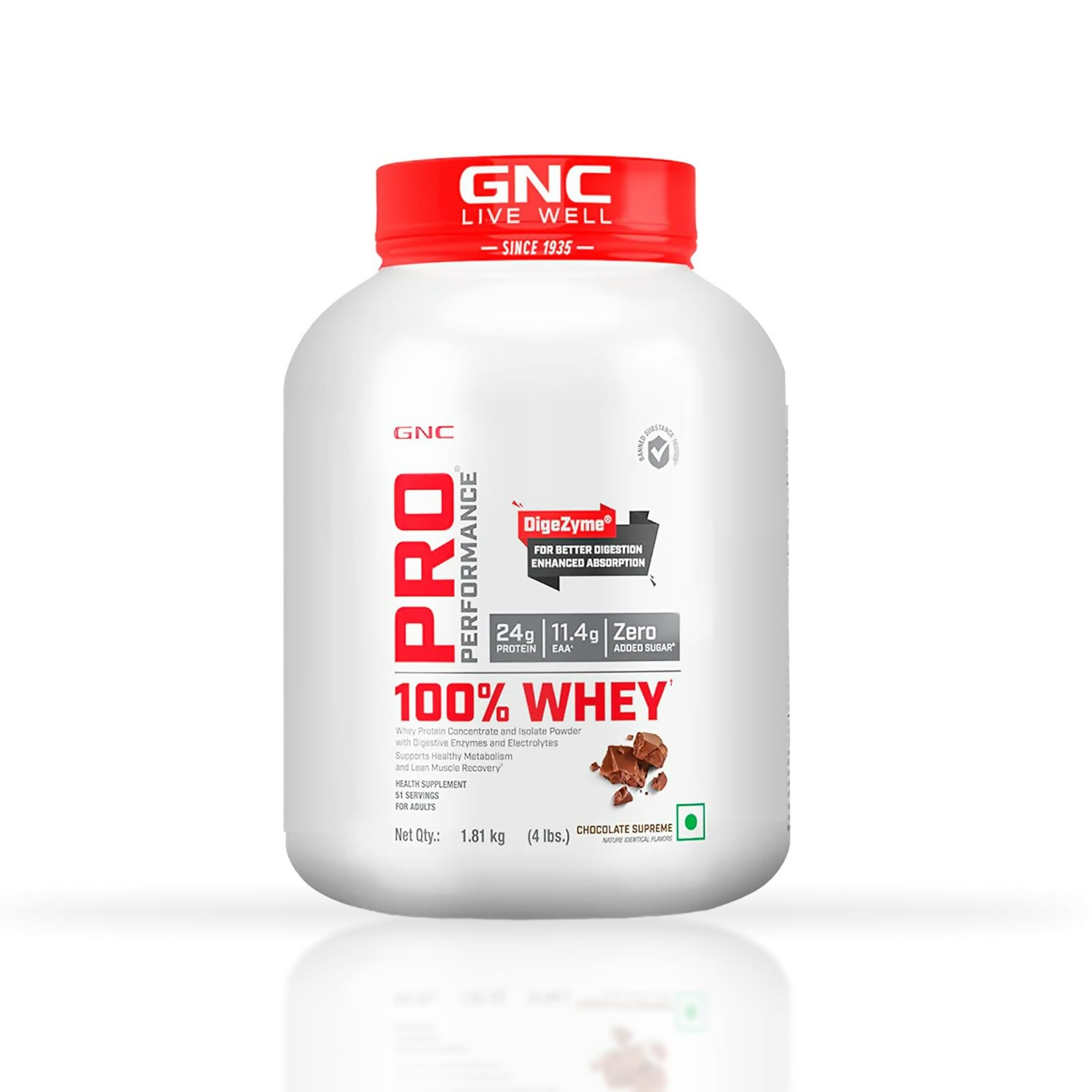 GNC Pro Performance 100% Whey Protein Muscle Growth Chocolate Supreme - Distacart