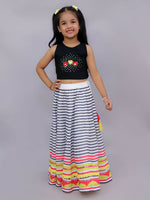 Thumbnail for Lil Drama Shor-Gul Multicolor Lehanga Choli Set for Girls