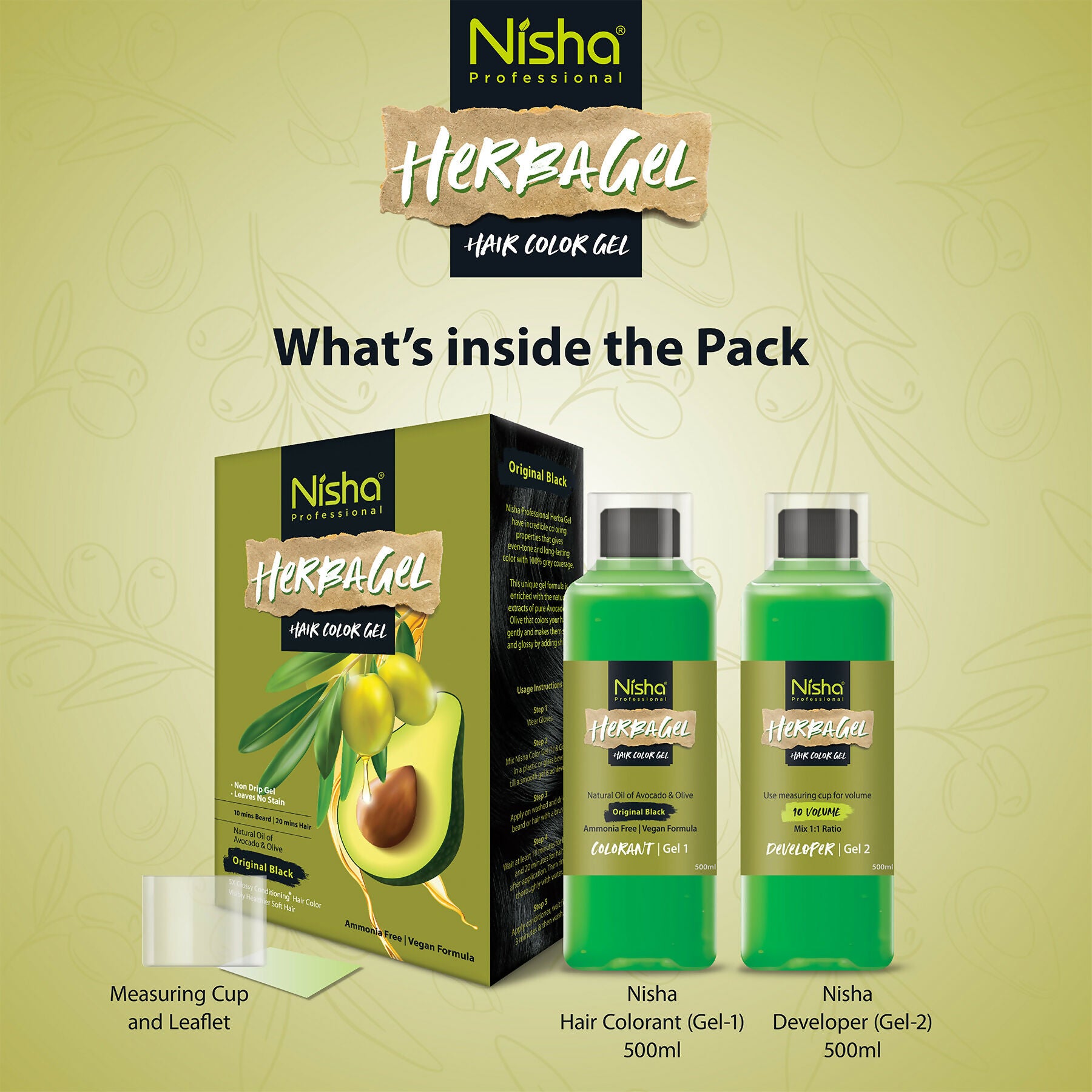 Nisha Care Hair & Beard Colour Gel-Original Black - Distacart