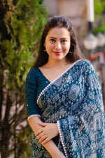Thumbnail for Rama Poly Georgette Ethnic Motifs Saree with Unstitched Blouse - A2M - Distacart