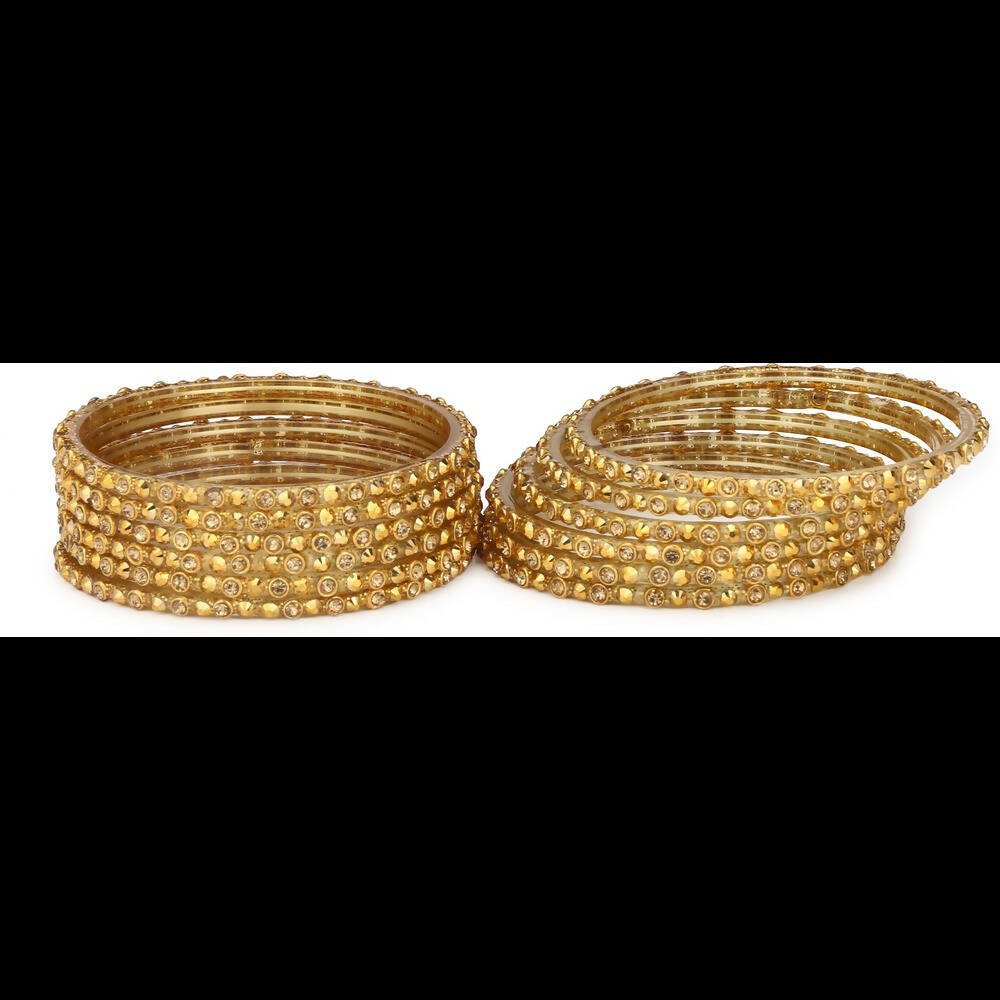 Afast Bridal Wedding & Party Fashionable Colorful Glass Bangle/Kada Set, Pack Of 12 - Distacart