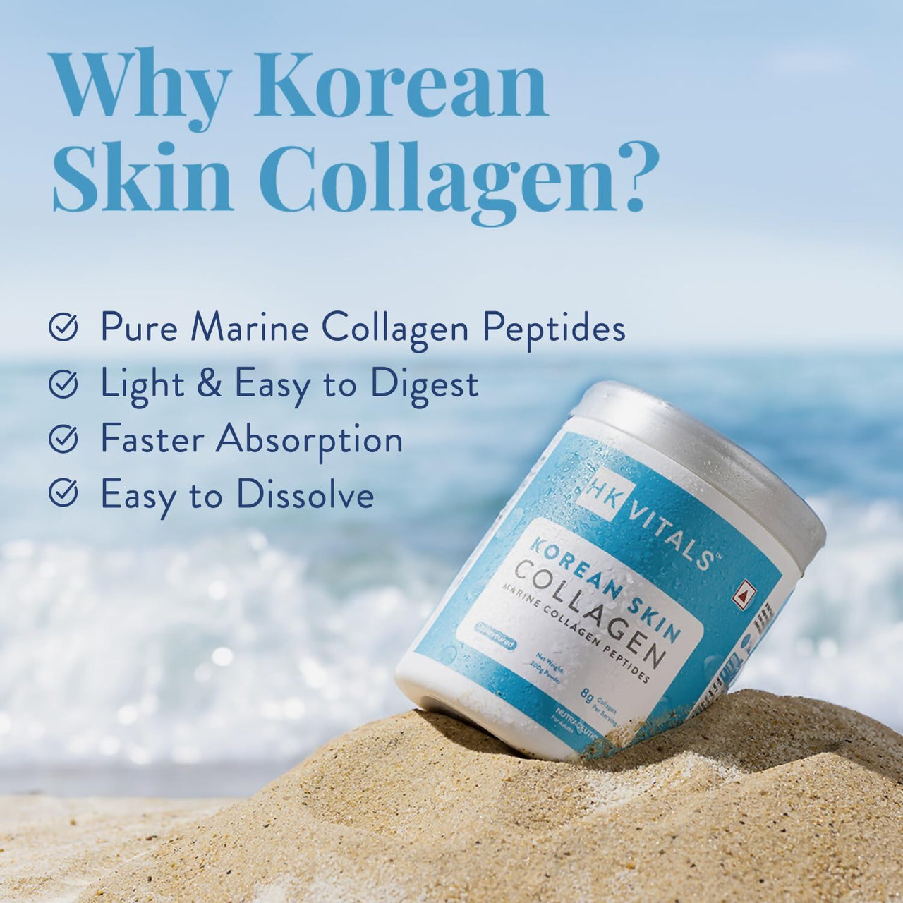 HK Vitals Korean Skin Marine Collagen Powder - Distacart