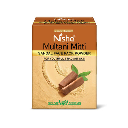 Nisha sandal Multani Mitti for Face |Skin Brightening Face Pack - Distacart