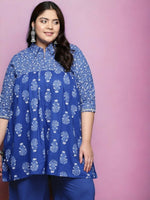 Thumbnail for Ahalyaa Women's Traditional wear Tunic - Indigo blue - Distacart