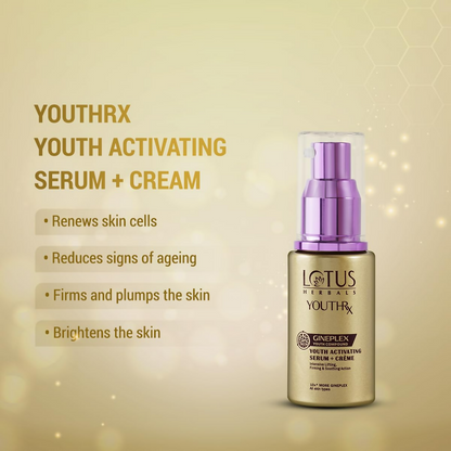 Lotus Herbals YouthRx Youth Activating Serum + Creme - Distacart