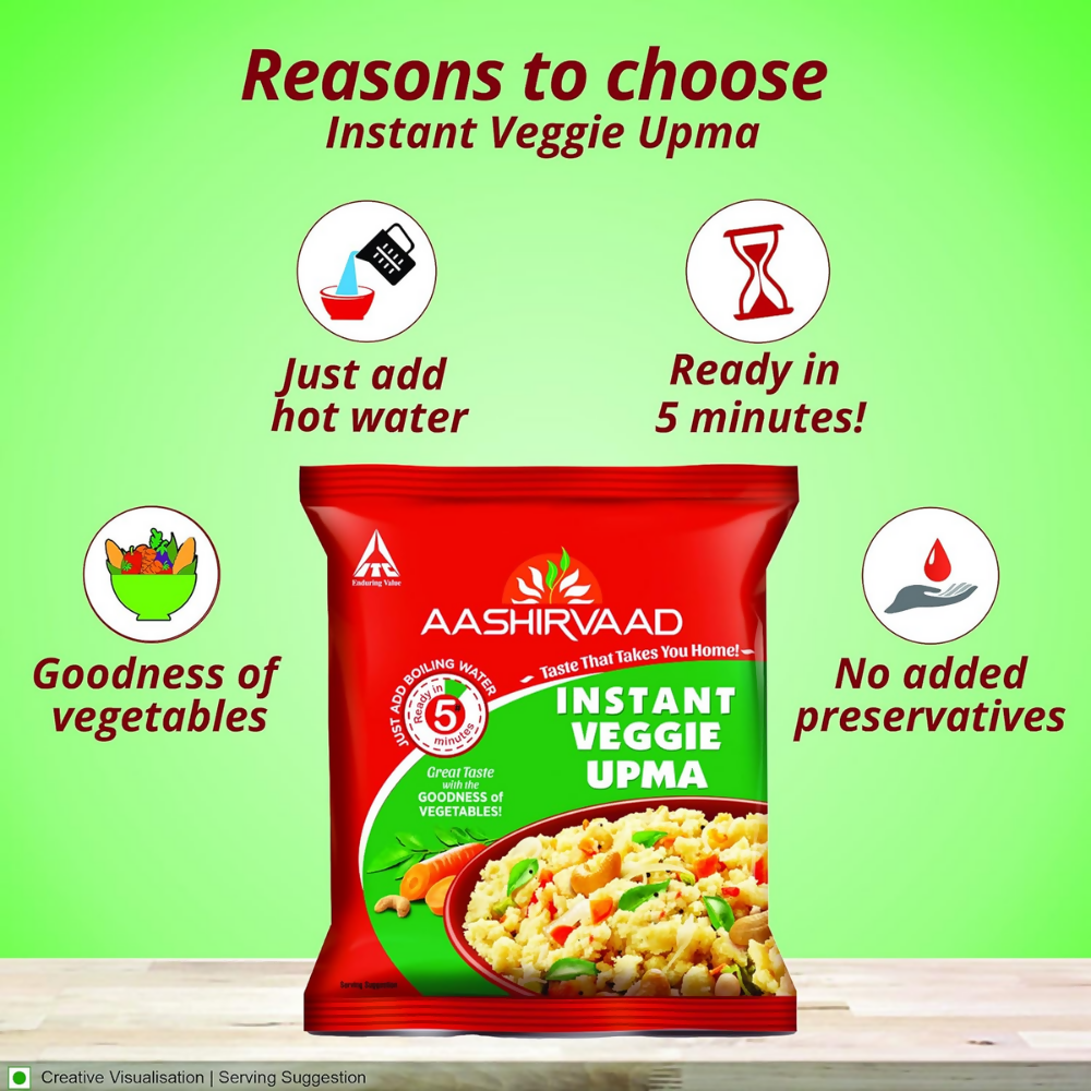 Aashirvaad Instant Veggie Upma - Distacart